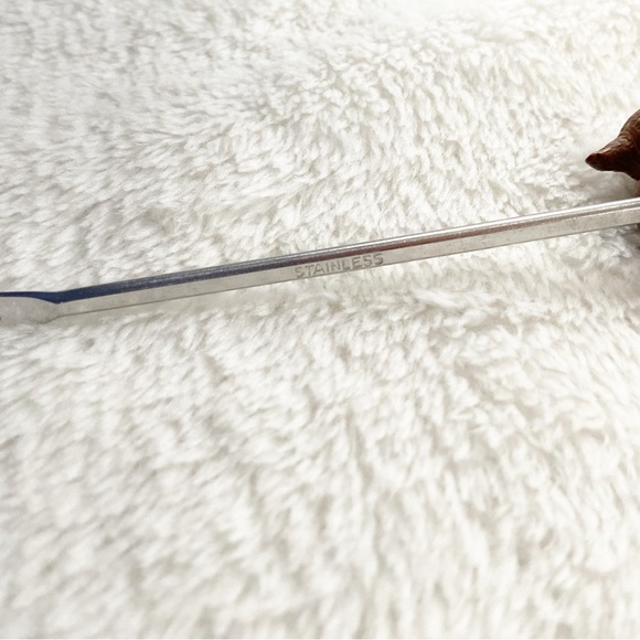 Vintage Danish Duck Cocktail Fork MCM Barware Wood Stainless Steel - Picture 2 of 8